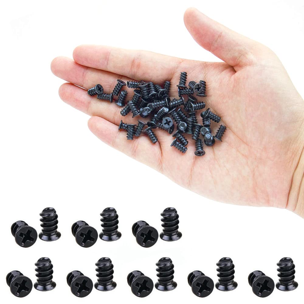 100 Pcs M5 x10 Black Computer Cooling Fan Mount Screws - PC Case Fan Screws for Optimal Airflow & Cooling Performance - Perfect for Gaming PCs, Workstations & DIY Computer Builds