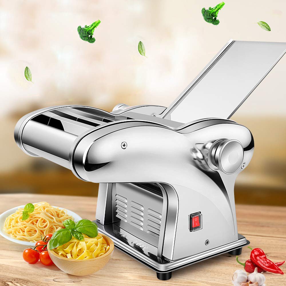 Electric Pasta Maker Machine - 6-Speed Adjustable Thickness with 2 Blades, 135W 110V for Homemade Noodles, Dumpling Dough & Pasta | Perfect for Italian Cuisine, Asian Dishes & Home Kitchen Cooking