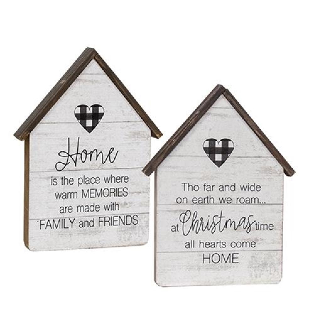 Buffalo Check Heart House Decor - Rustic Farmhouse Wall Art for Home, Living Room, Bedroom - Perfect for Valentine's Day, Christmas & Cozy Seasonal Decorating