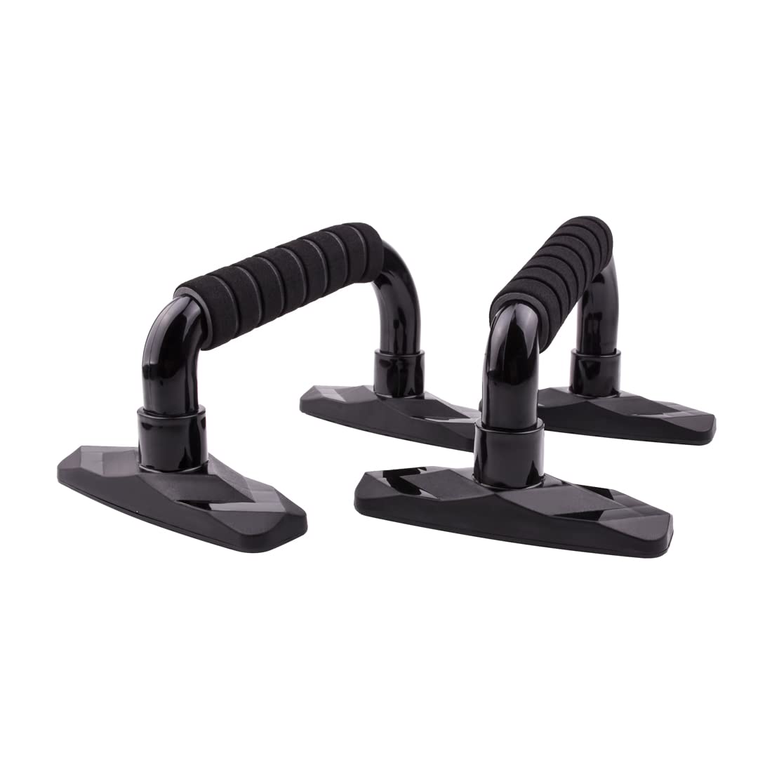 Push Up Bars Stand - Adjustable Abdominal & Body Building Workout Equipment for Home Gym - Strength Training & Muscle Grip Exercise Tool for Men & Women (Black with Rope) - Perfect for Push-Ups, Planks & Core Workouts