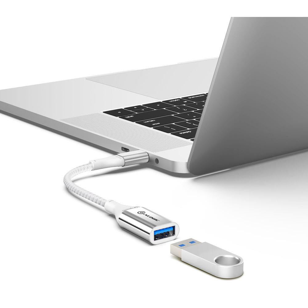 ALOGIC Super Fast USB C to USB A Adapter (Silver) - High Speed Data Transfer for MacBook, iPad, Samsung Galaxy & More