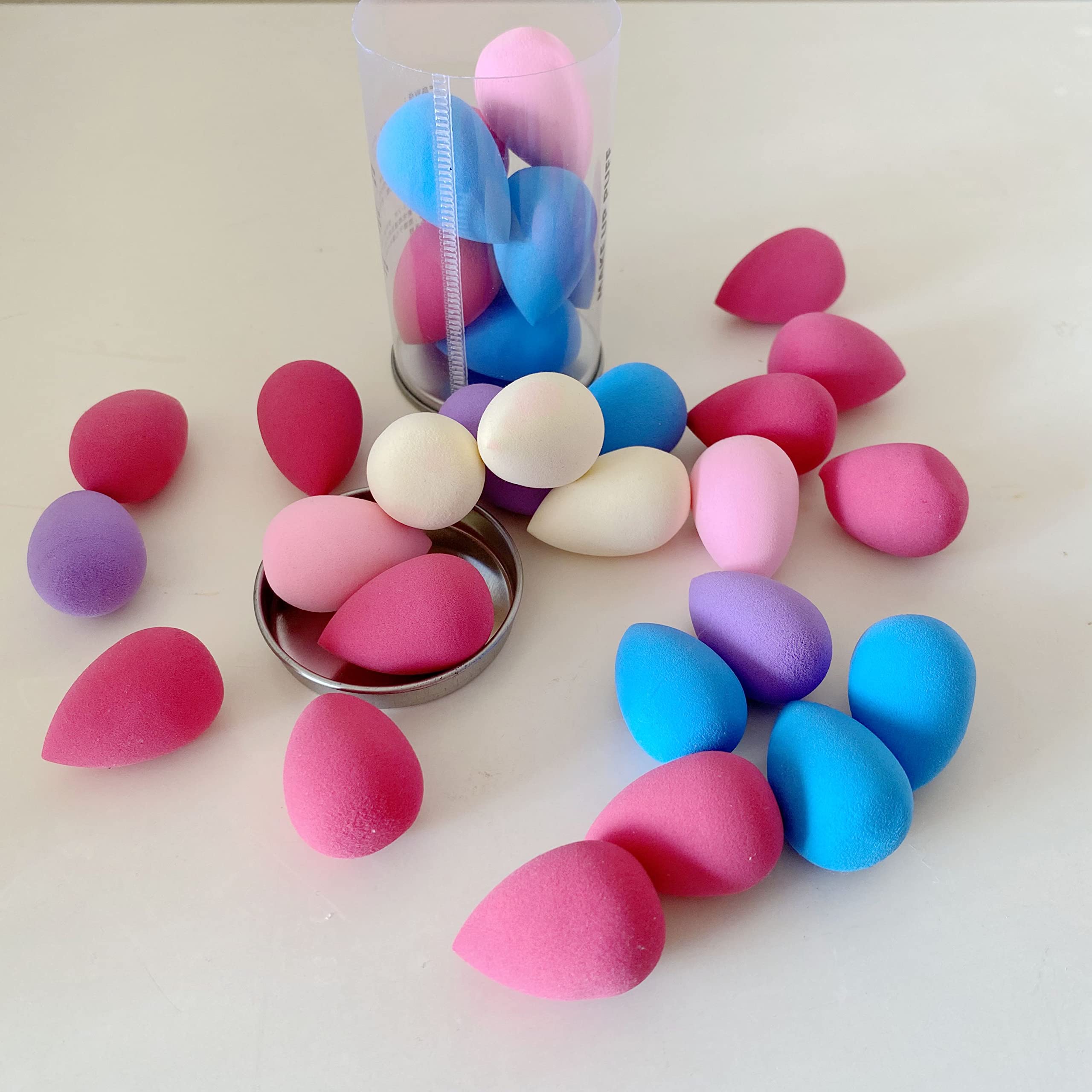 10-Piece Mini Makeup Sponge Set - Multi-Colored Beauty Blender for Foundation, Concealer, Powder & Eyeshadow | Travel-Friendly Cosmetic Sponges for Professional & Everyday Makeup Application
