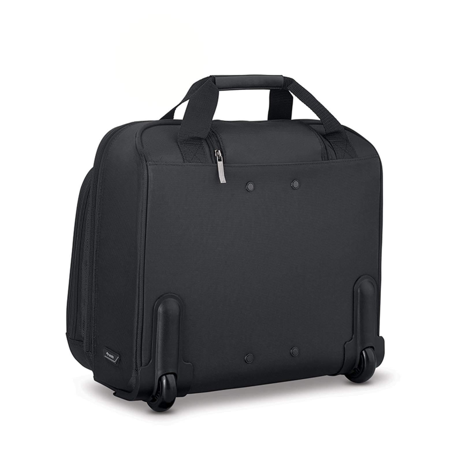Solo New York Bryant Rolling Laptop Bag with Wheels - 17.3 Inch Wheeled Briefcase for Business Travel, Black Carry On Luggage with Telescoping Handle (14