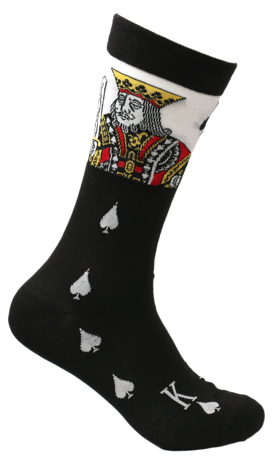 Premium Men's Casual Socks for Home & Lounge - Comfortable Cotton Blend Trouser Socks with Playing Cards Design - Perfect for Man Cave, Gaming Nights & Relaxation