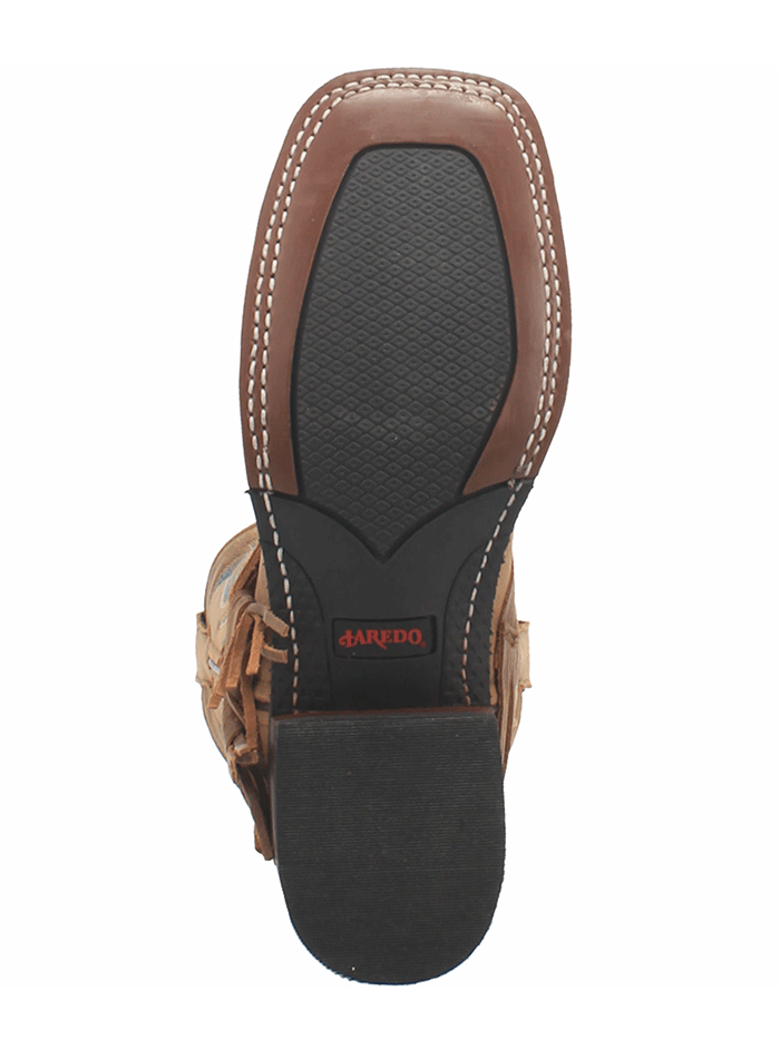 Laredo 5848 Women's Tan Leather Boots - Square Toe with Straps for Casual Wear & Western Fashion