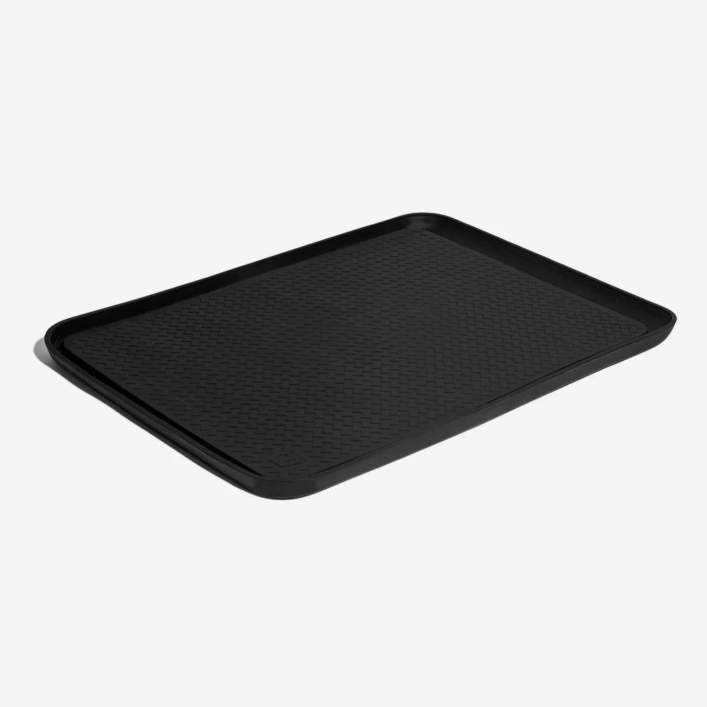 Zee.Dog Black Dish Mat with Ant Barrier - Non-Slip Pet Feeding Mat for Dogs & Cats - Perfect for Kitchen, Outdoor, and Travel Use