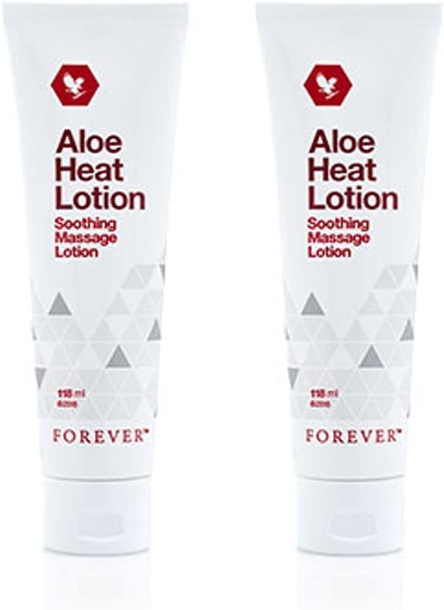 Living Aloe Heat Lotion 4oz (2-Pack) - Soothing Pain Relief for Muscle & Joint - Perfect for Post-Workout Recovery & Arthritis Comfort