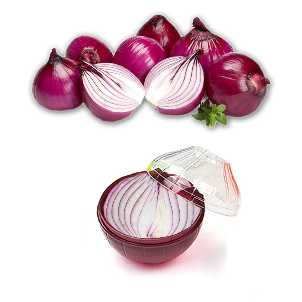 Onion Storage Containers - Airtight Onion Saver Keeper for Fresh Fruits & Vegetables - Fridge Organizer for Kitchen, Pantry & Meal Prep