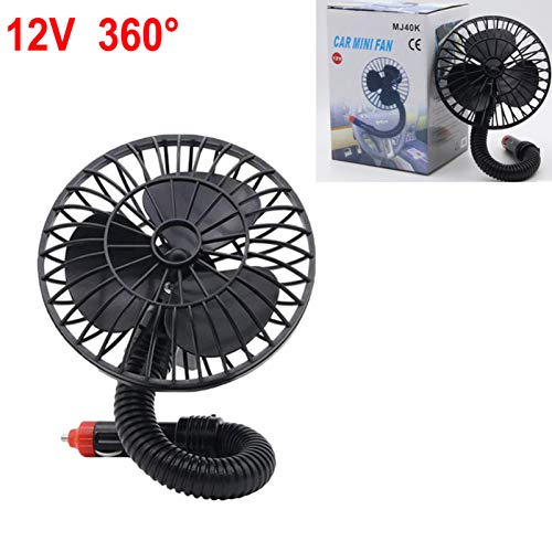 12V Portable Car Cooling Fan - Electric Engine Cooling Fan for Summer Travel & Road Trips - Compact & Powerful Auto Cooling Solution for Cars, Trucks & SUVs