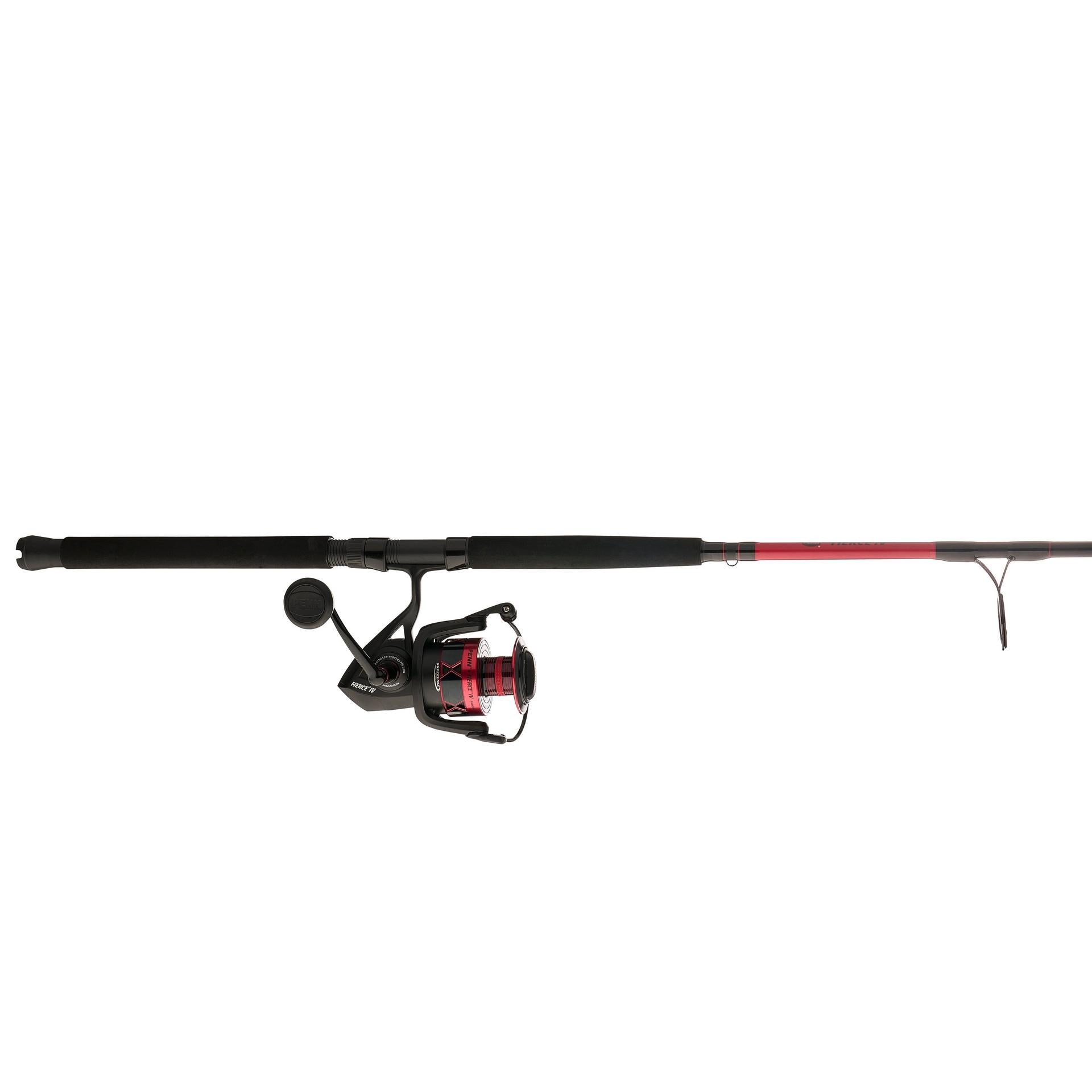 Fierce® IV Spinning Rod and Reel Combo - Premium Fishing Gear for Saltwater and Freshwater Anglers - Perfect for Bass, Trout, and Walleye Fishing