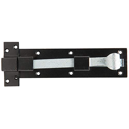 Tuff Stuff Heavy Duty 8-Inch Black Square Spring Bolt - High Strength for Industrial, Automotive, and Construction Applications