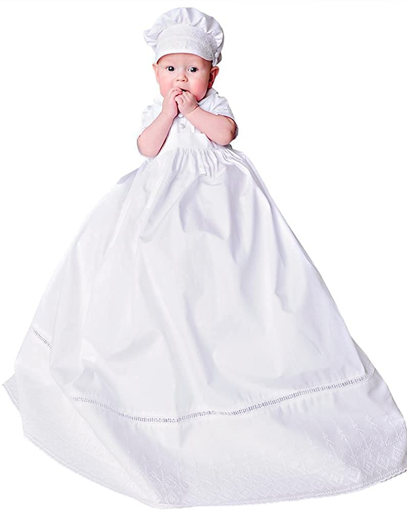 Sean Traditional Cotton Christening Gowns for Baby Boys - Soft Baptism Outfit for Newborns & Infants - Perfect for Christening Ceremonies, Baby Dedications & First Photoshoots