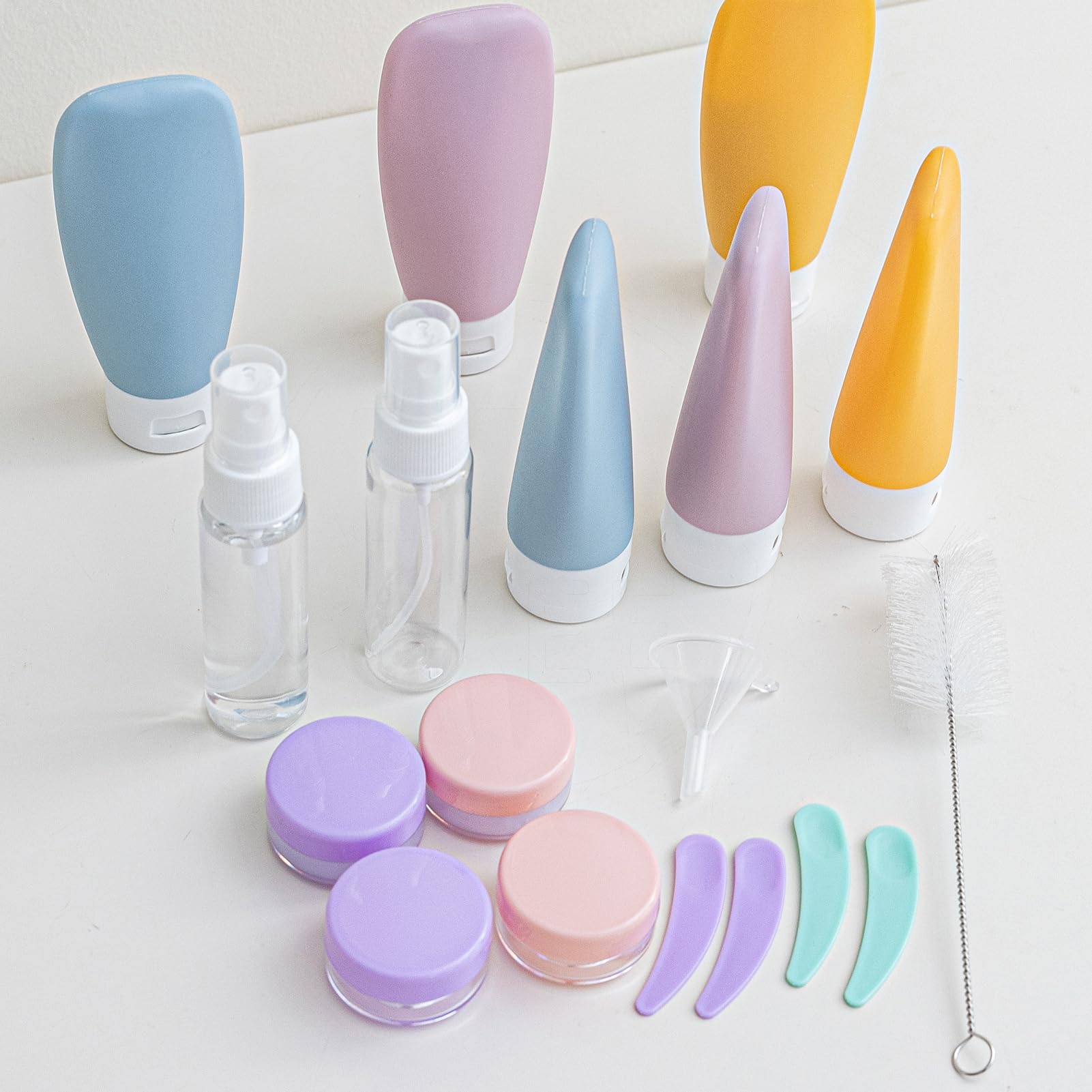 20 Pack TSA Approved Leak Proof Travel Bottles Set - Refillable Toiletry Containers for Shampoo, Conditioner & Lotion (Multi-color) | Perfect for Air Travel, Camping & Gym Essentials