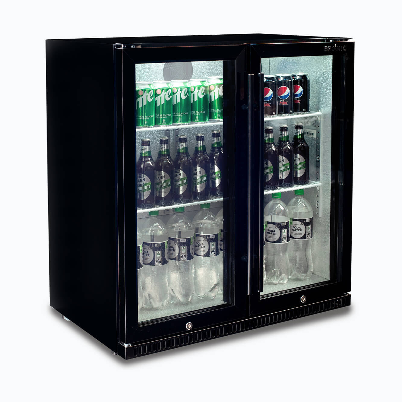 Bromic BB0200GD 190L Back Bar Fridge with Hinged Door - Commercial Grade Stainless Steel Beverage Cooler for Bars, Restaurants & Home Use