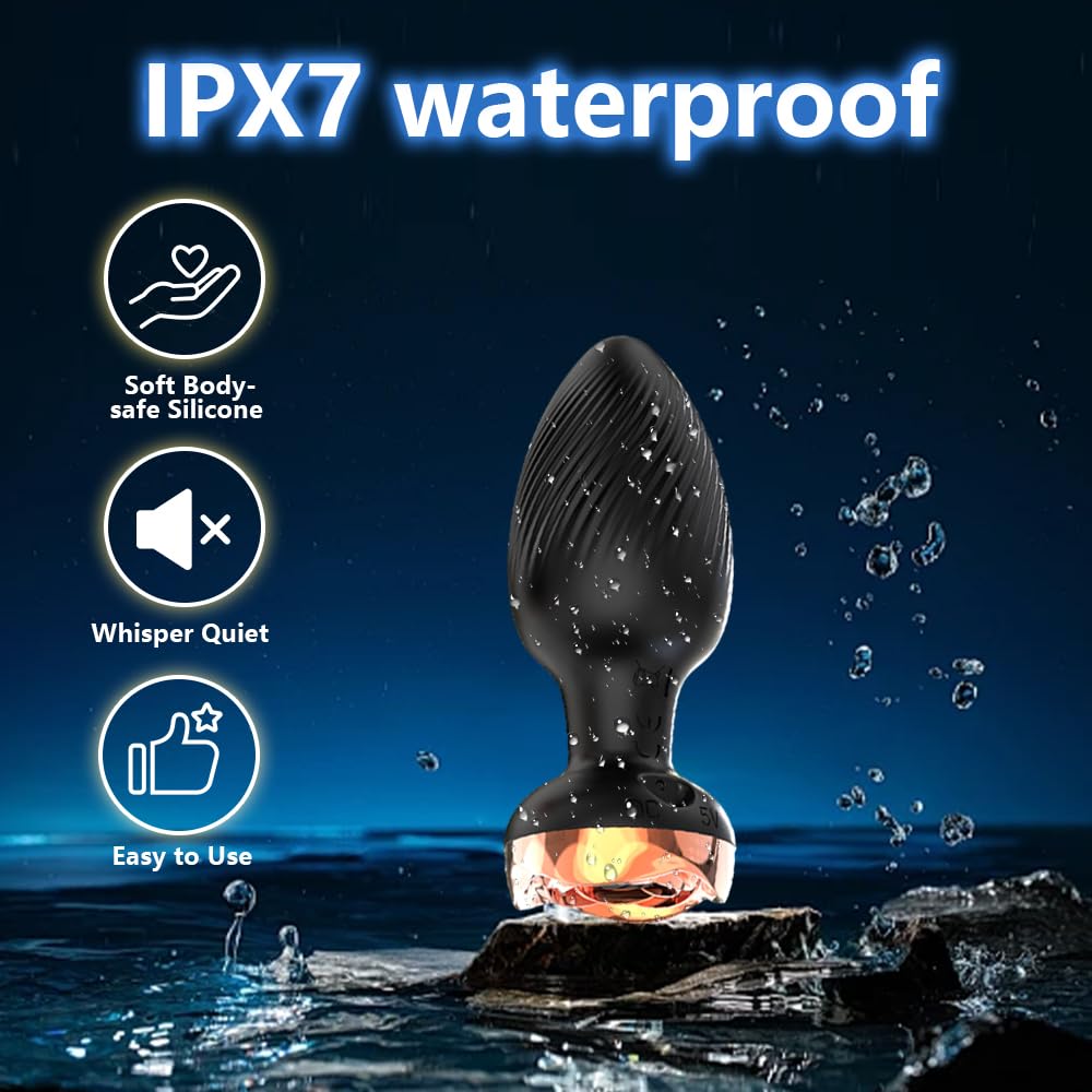**10-Speed Vibrating Anal Plug for Men & Women - Beginner-Friendly Silicone Butt Plug with Remote Control - Perfect for Couples Play & Solo Pleasure**