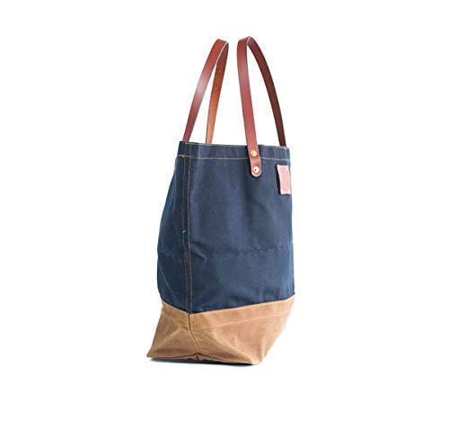 Premium Waxed Canvas & Leather Tote Bag for Men & Women - Durable Weekend, Overnight & Travel Carryall - Perfect for Work Commute, Gym Essentials & Adventure Trips