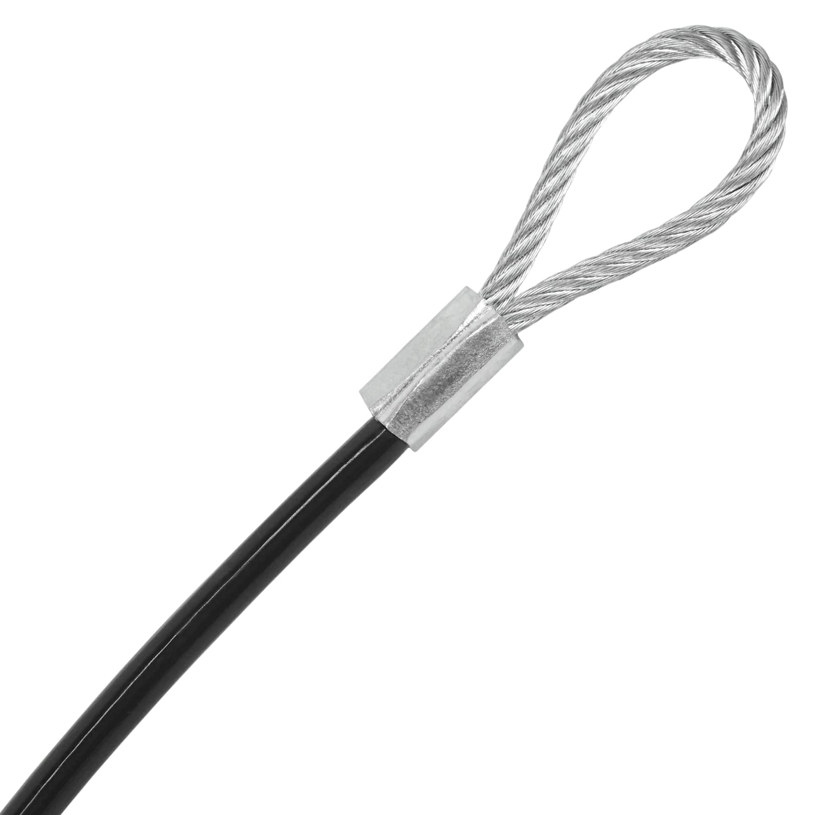 Aoneky 5/32'' Double Loop Steel Cable (10 ft) - Heavy Duty Security Wire for Bikes, Gates, Fences & Outdoor Use