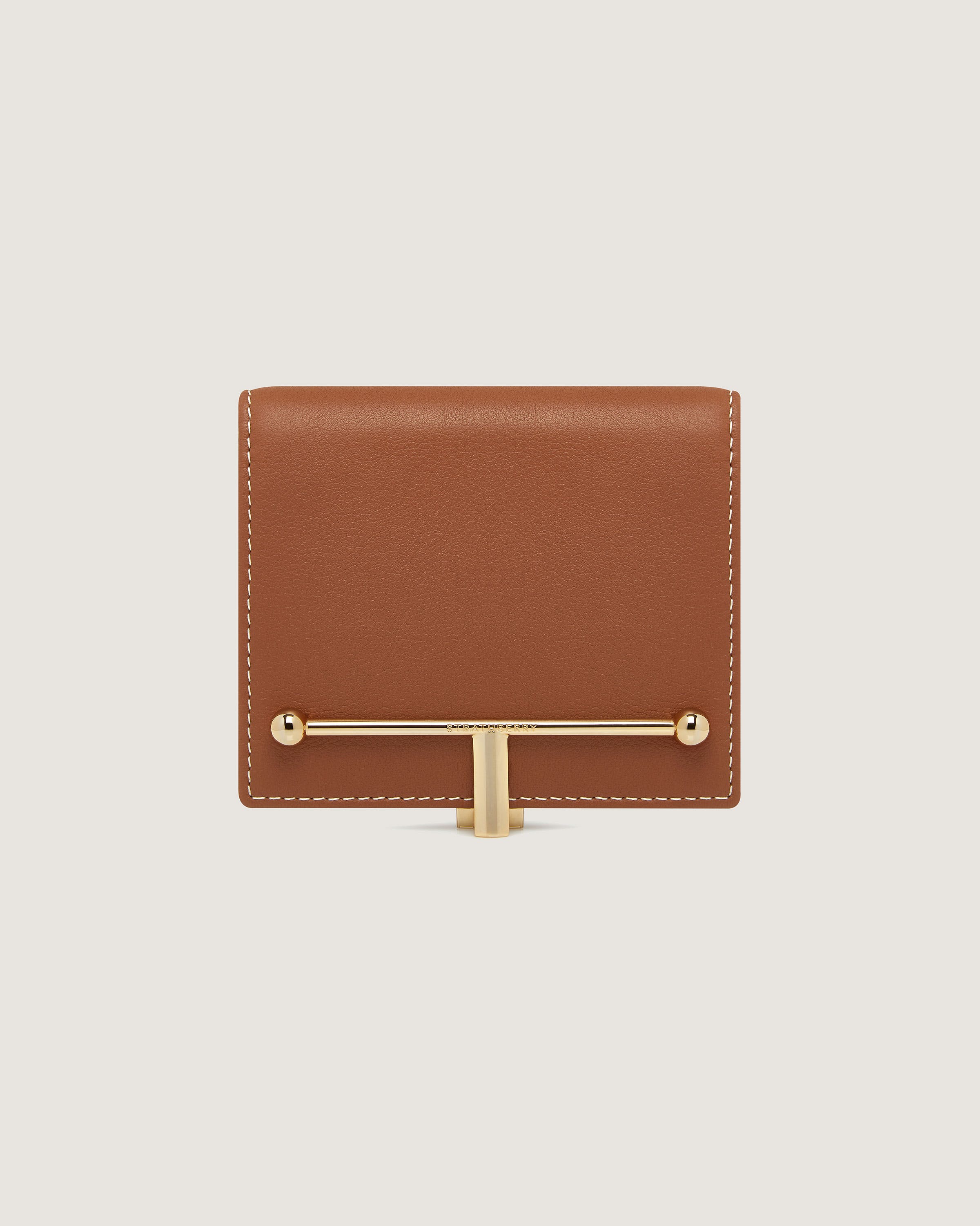 Melville Street Genuine Leather Wallet for Men - Chestnut Brown with Vanilla Stitch | Slim Bifold RFID Blocking Wallet for Everyday Carry & Travel