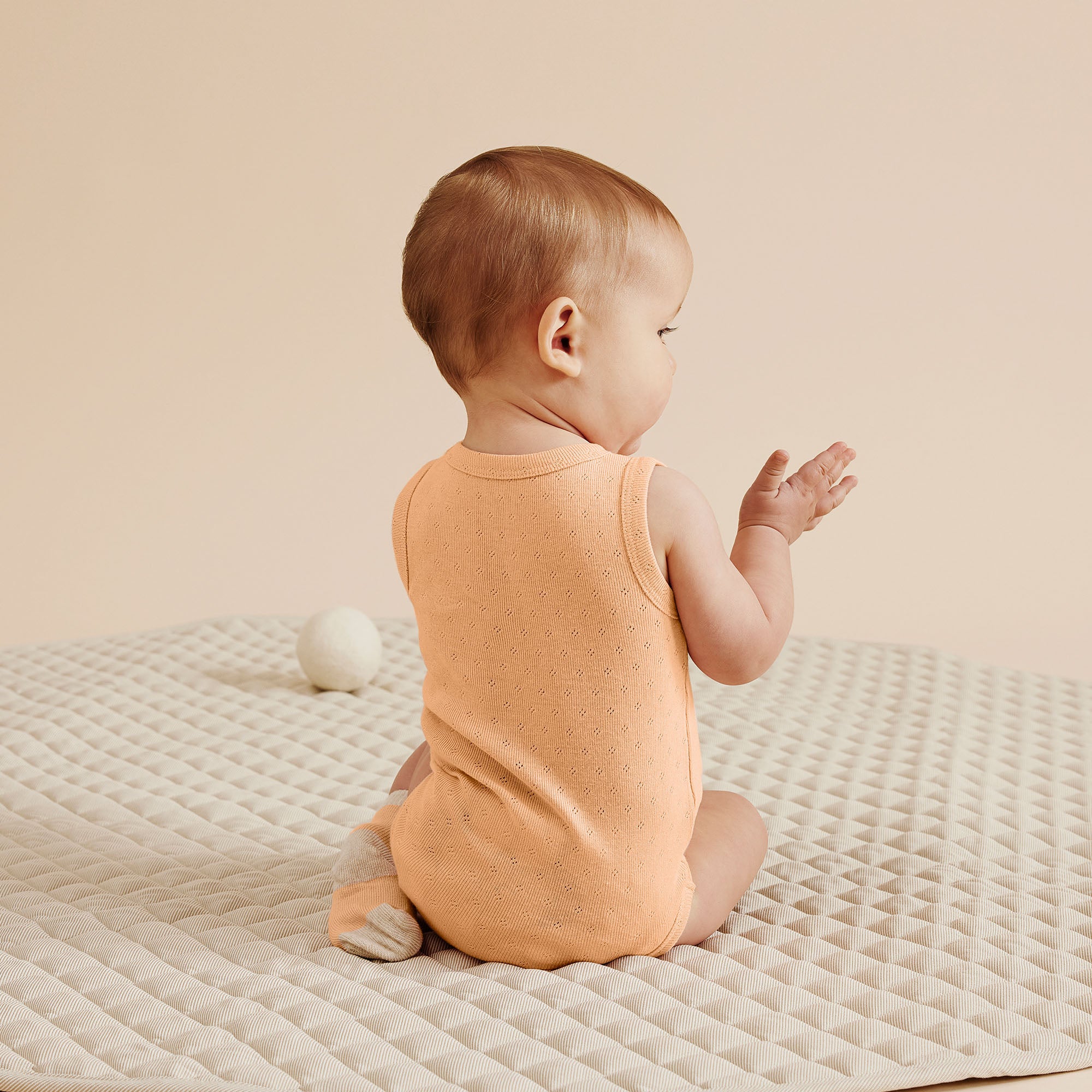 Organic Pointelle Singlet Bodysuit - Soft Cotton Baby Onesie for Newborns & Infants | Perfect for Playtime, Sleepwear & Everyday Comfort