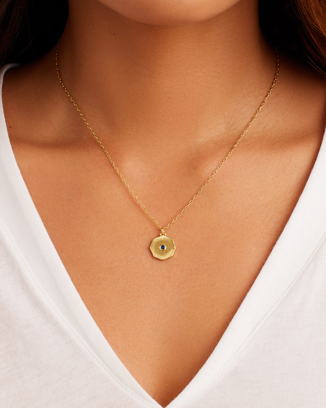 Birthstone Coin Necklace - Personalized Sterling Silver Pendant Jewelry for Women - Perfect Gift for Birthday, Anniversary & Mother's Day | Elegant Everyday Wear & Special Occasions