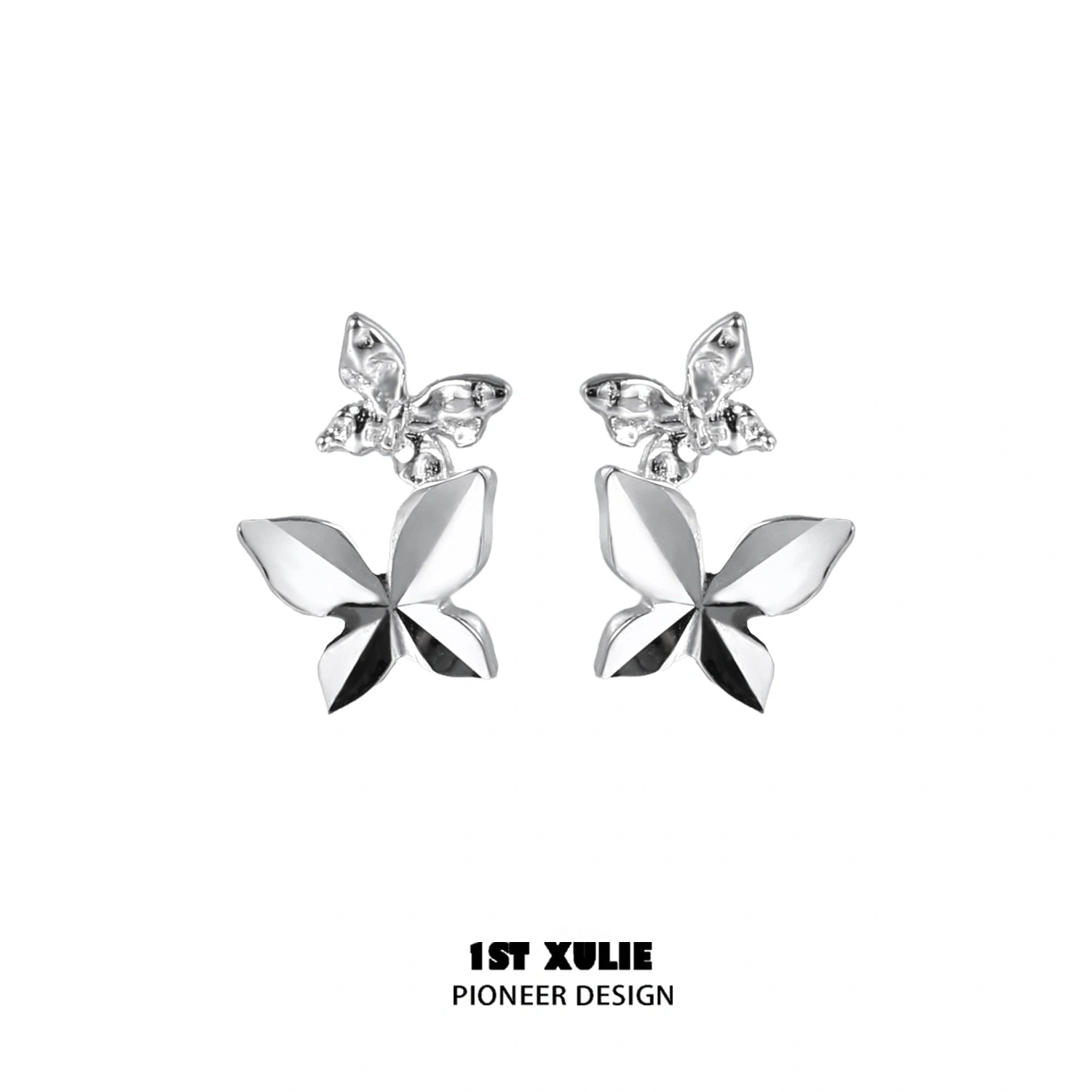 Whiterfly S925 Sterling Silver & 18K Gold Plated Butterfly Earrings for Women - Hypoallergenic Clip-On Earrings for Sensitive Ears - Perfect for Weddings, Parties & Everyday Wear