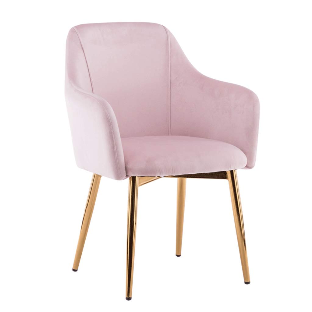 Luxury Velvet Dining Chairs with Padded Seat & Backrest - Modern Kitchen Counter Stools, Lounge Chairs for Living Room, Reception Area - Soft Dark Pink Upholstery (Perfect for Dining Room, Breakfast Nook, Home Office & Lounge Areas)