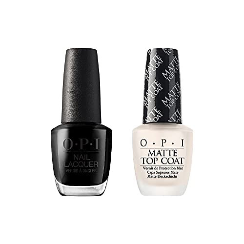 OPI Nail Lacquer - Long Lasting Black Nail Polish, 0.5 fl oz (15ml) - Professional Salon Quality for Manicures & Pedicures