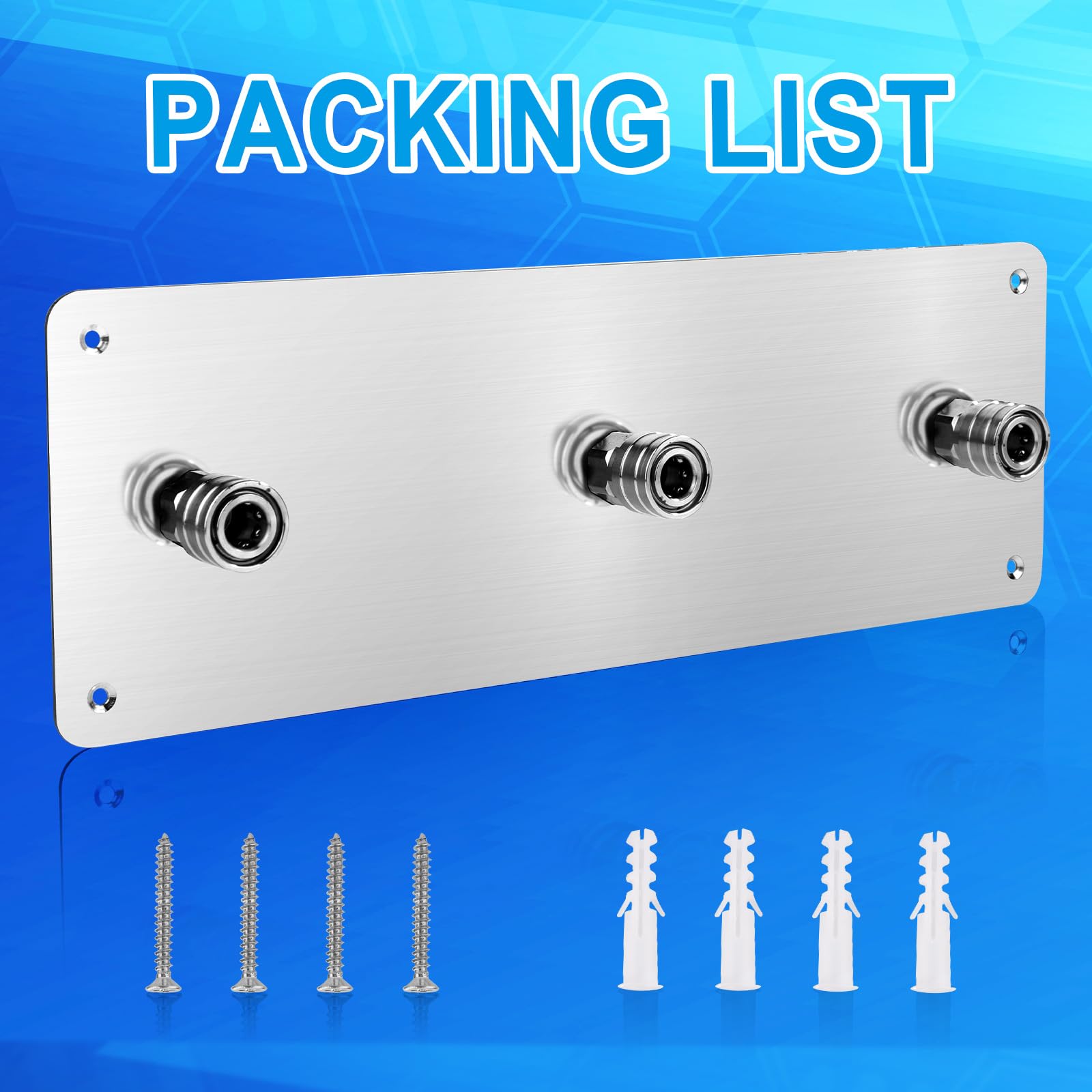 Stainless Steel Pressure Washer Foam Cannon & Nozzle Holder - Wall Mounted 1/4