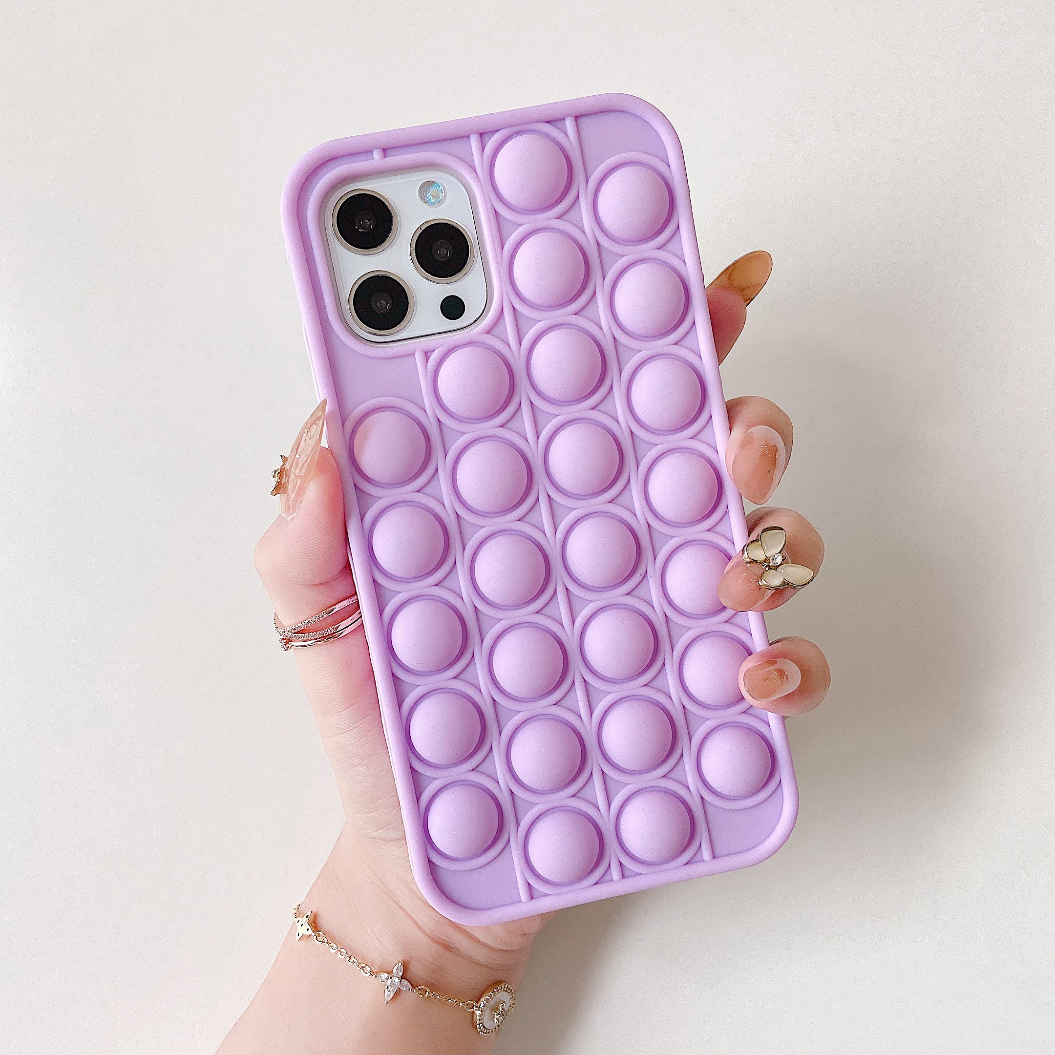 Cocomii iPhone 13 Pro Max Case with Sensory Push Pop Bubbles - 6.7 Inch Protective Phone Cover for Stress Relief - Purple Case for Women, Men & Teens - Perfect for Anxiety Relief, Office Focus & Classroom Fidgeting
