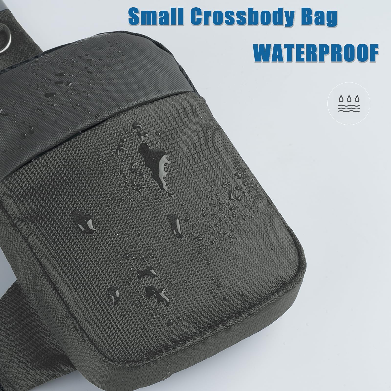RFID Blocking Small Sling Bag - Mini Crossbody Chest Bag for Women & Men | Fashionable Fanny Pack for Travel, Hiking & Everyday Use