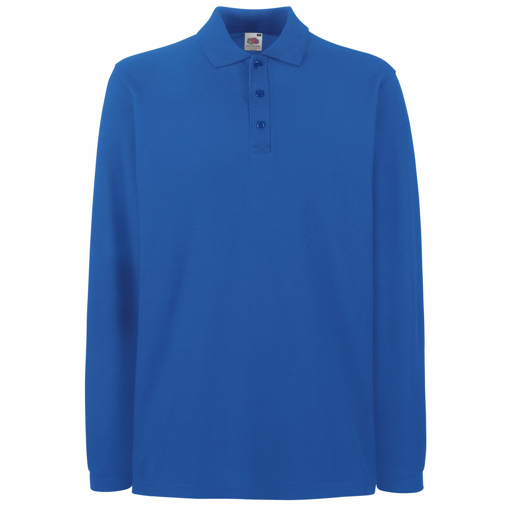 Fruit of The Loom Men's Premium Long Sleeve Polo Shirt - Comfortable Cotton Work Shirt for Business Casual & Office Wear