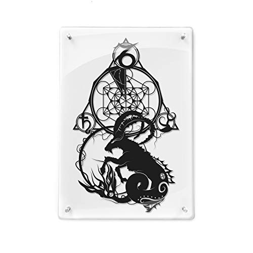 FRAMED Capricorn Zodiac Constellation Stars Sign Silhouette Paper Cut Art - Unique Birthday Gift for Capricorns - Perfect for Home Decor, Wall Art & Astrology Lovers