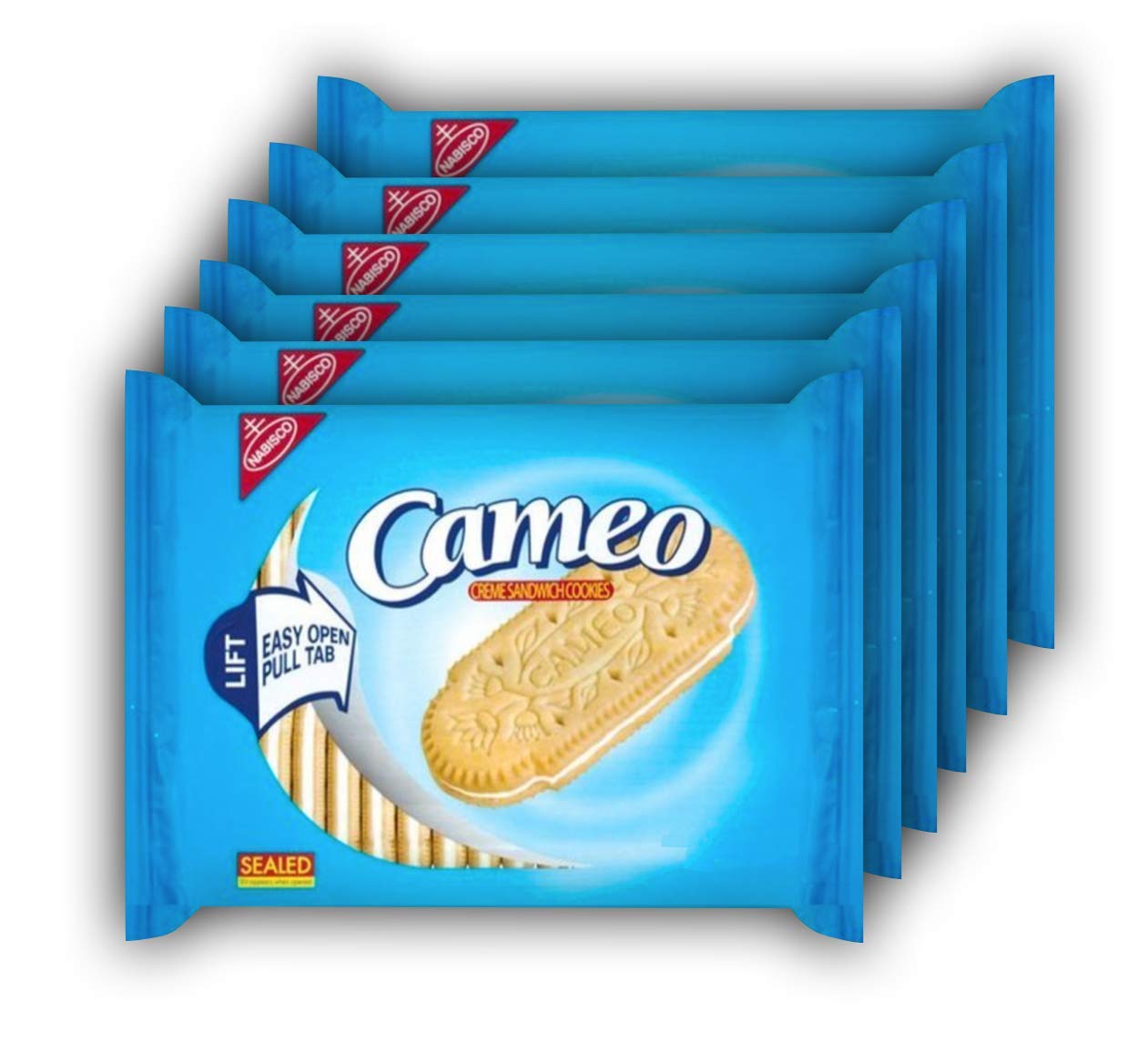 Delicious Cameo Creme Sandwich Cookies - 6 Pack (13.3 oz) | Classic Vanilla & Chocolate Snacks for Parties, Gifts & Office Treats | Perfect for Holidays, Birthdays & Afternoon Tea
