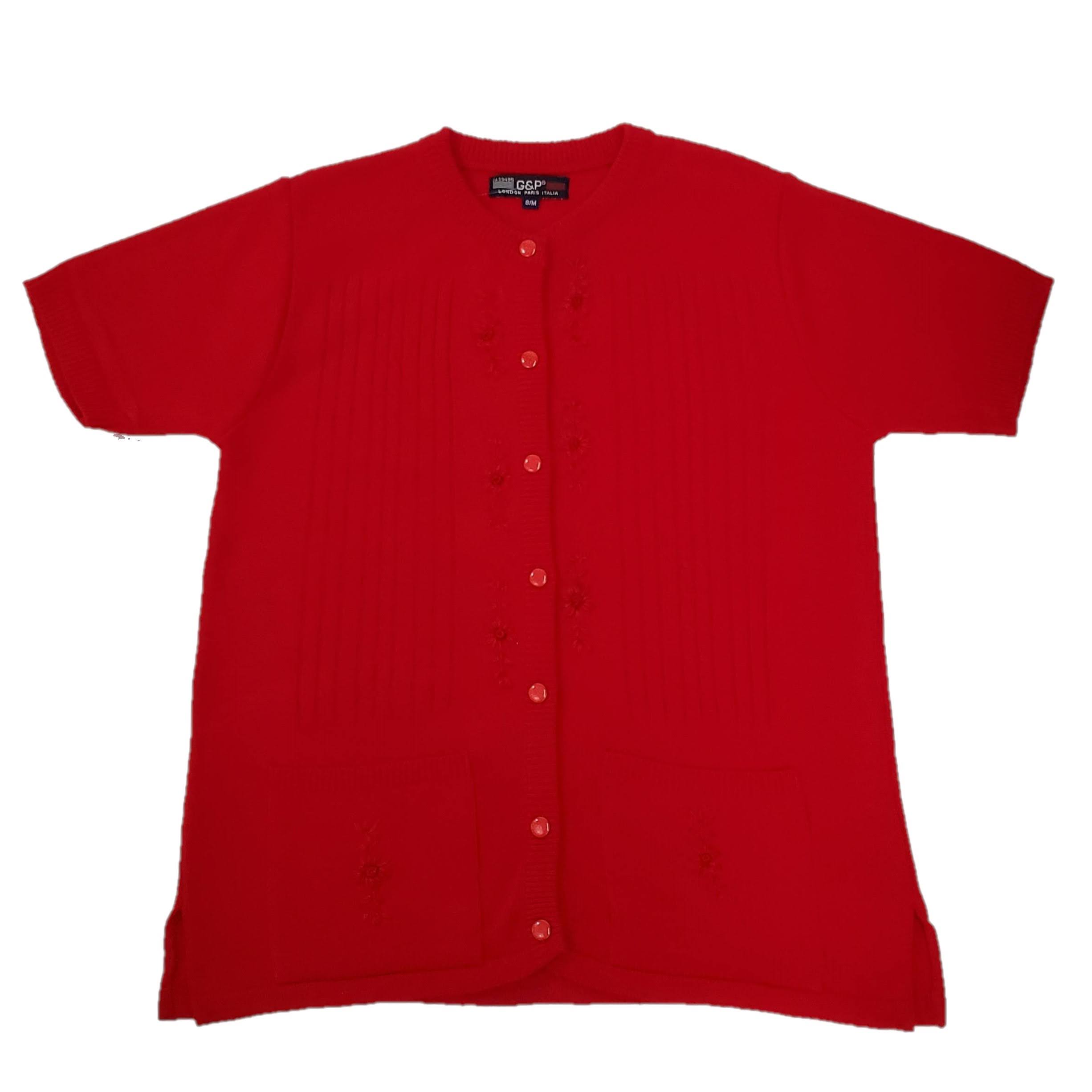 Women's Half Sleeve Button-Up Cardigan Sweater - Lightweight Knit Open Front Cover-Up for Office, Spring & Fall Layering