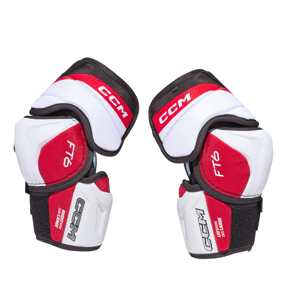 CCM Jetspeed FT6 Junior Ice Hockey Elbow Pads - Youth Protective Gear for Hockey Players - Perfect for Ice Skating, Training & Games