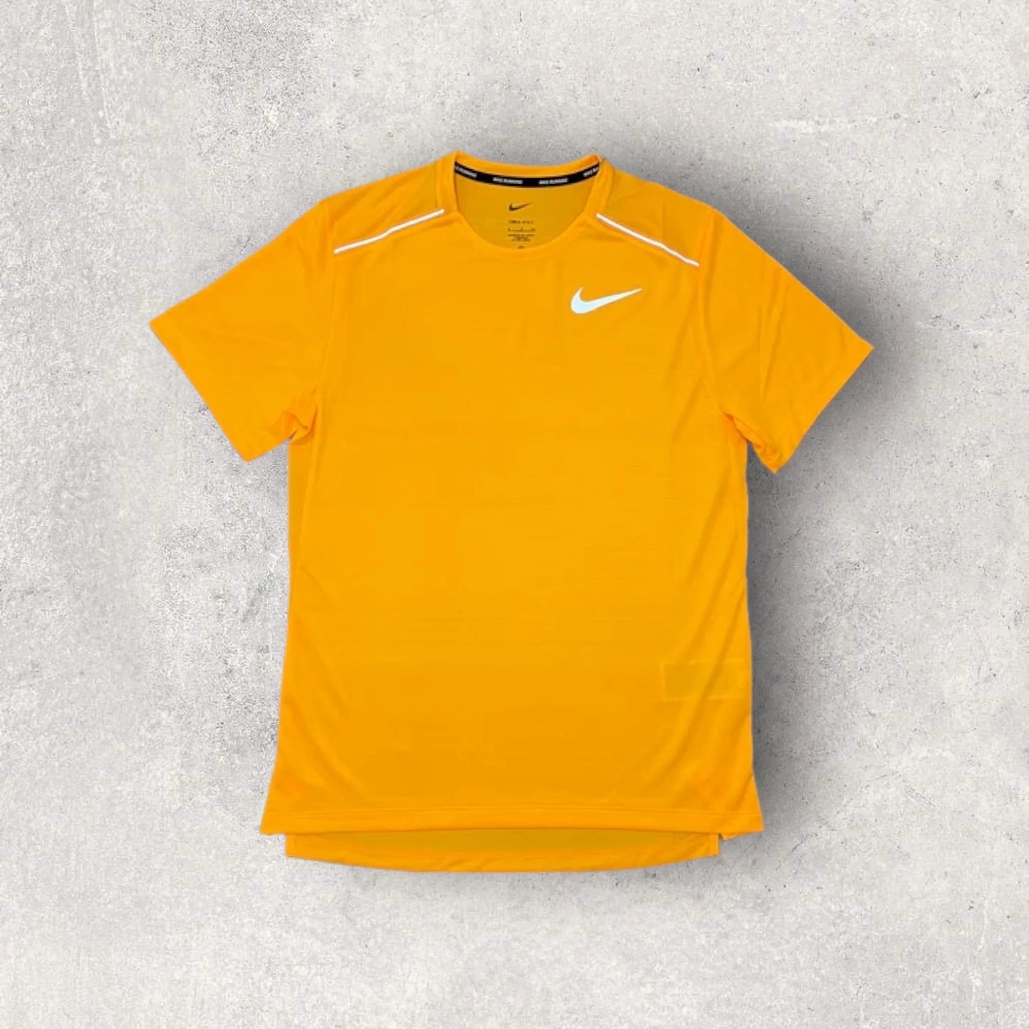 Nike Miler 1.0 Running Shoes & Stride Flex Short Set - Laser Orange/Grey | Lightweight Comfort for Men's Jogging & Gym Workouts