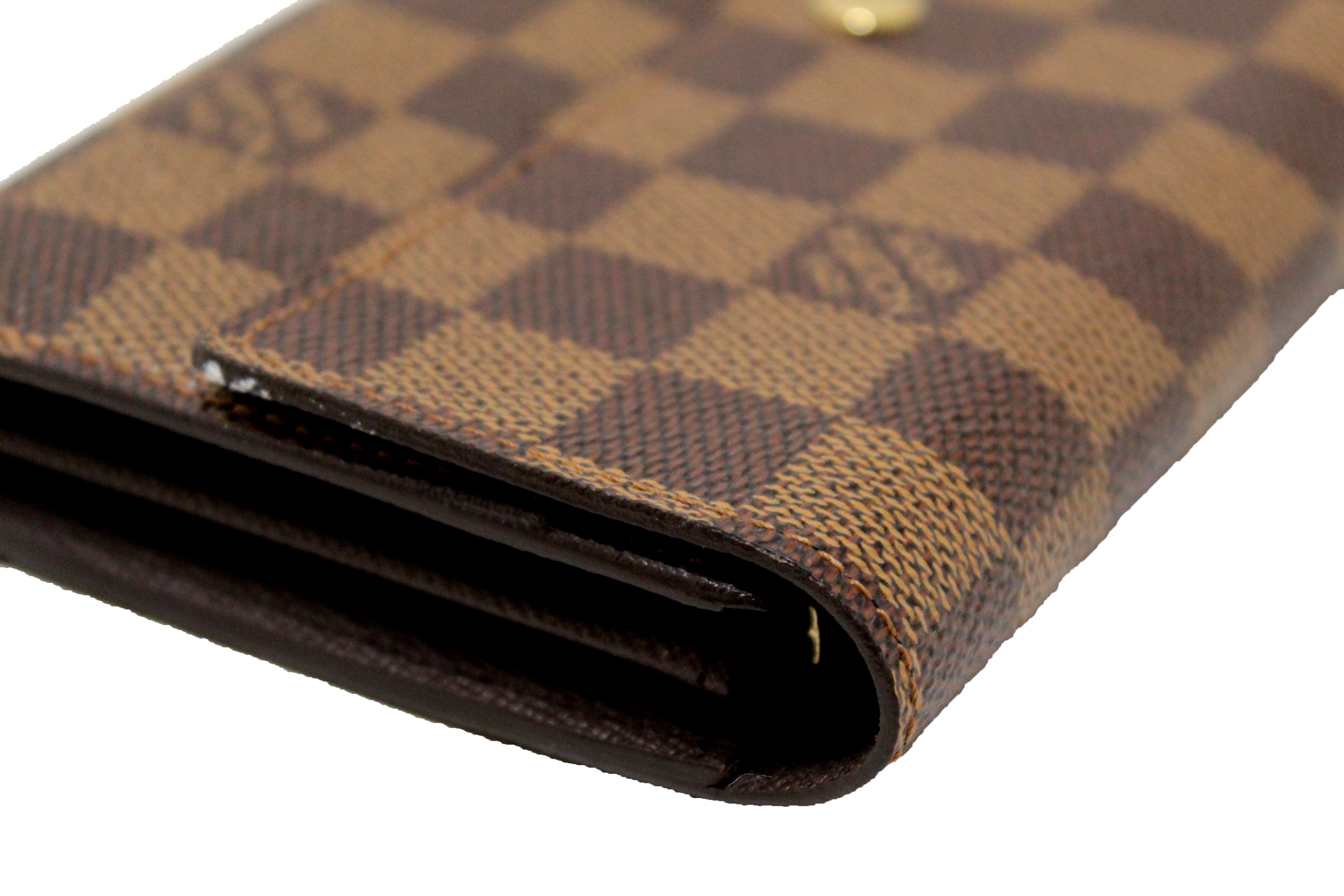 Authentic Louis Vuitton Damier Ebene Canvas Sarah Wallet - Luxury Women's Bifold Wallet with Multiple Card Slots & Coin Pocket - Perfect for Everyday Use, Travel & Special Occasions