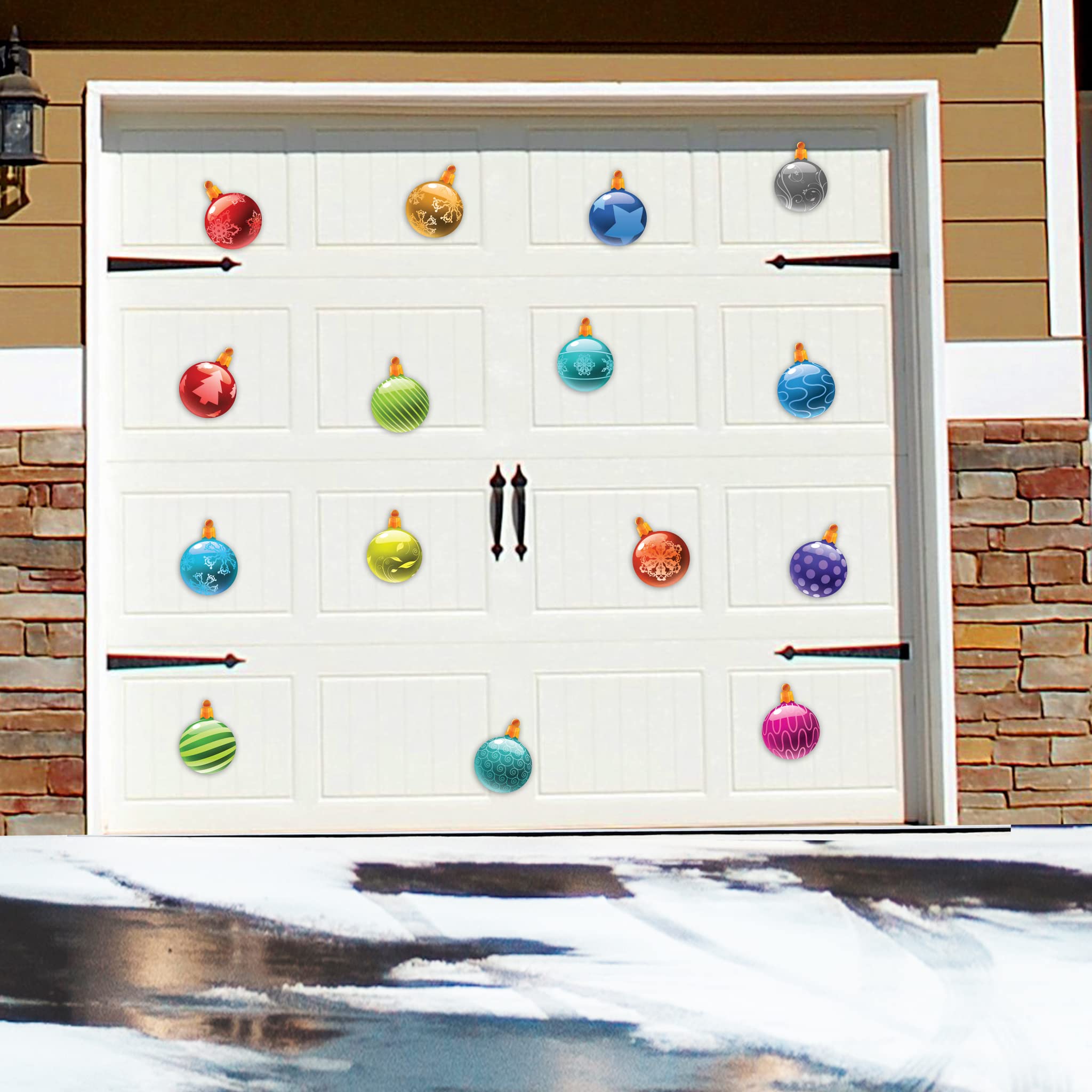 VictoryStore Christmas Garage Door Magnets - 15-Piece Holiday Ornament Set for Indoor & Outdoor Winter Decor - Perfect for Doors, Fridges, and Holiday Displays (19638)