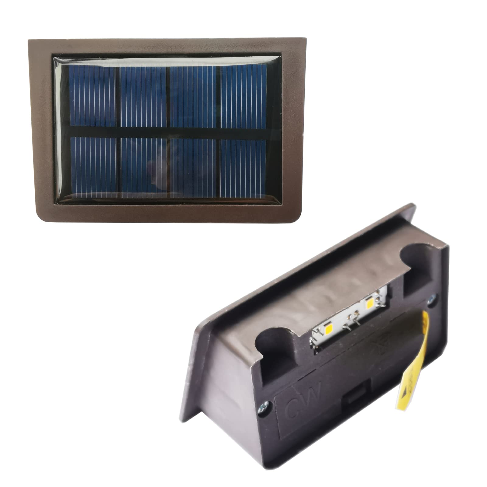 Solar Light Replacement Top for Outdoor Fence & Wall Lights - 10 Lumens Waterproof Solar Panel Inserts (4 Pack) - Perfect for Garden, Patio, Pathway & Backyard Lighting