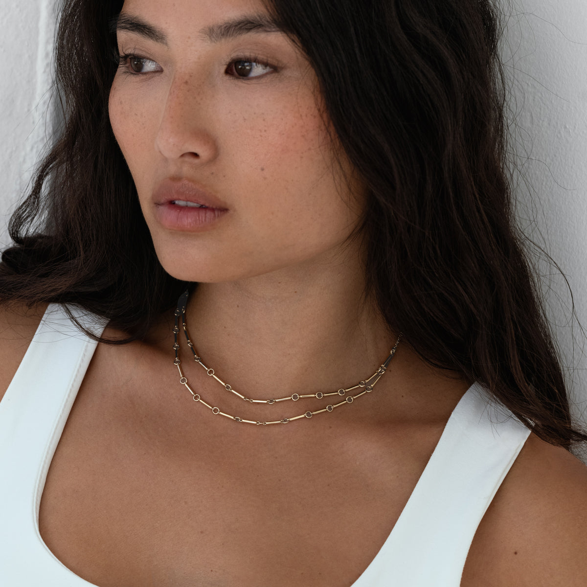 Layered Sloan Necklace for Women - Elegant Gold Plated Layered Chain Necklace - Perfect for Everyday Wear, Date Night & Special Occasions