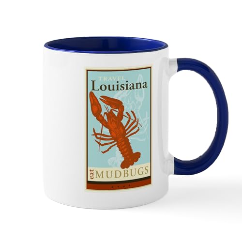 White/Navy Inside - Travel Louisiana Mug