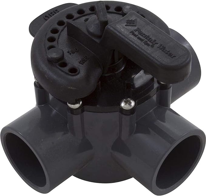Pentair 3-Way PVC Valve 1-1/2 Inch (40mm) - Durable Pool & Spa Control Valve for Water Flow Management