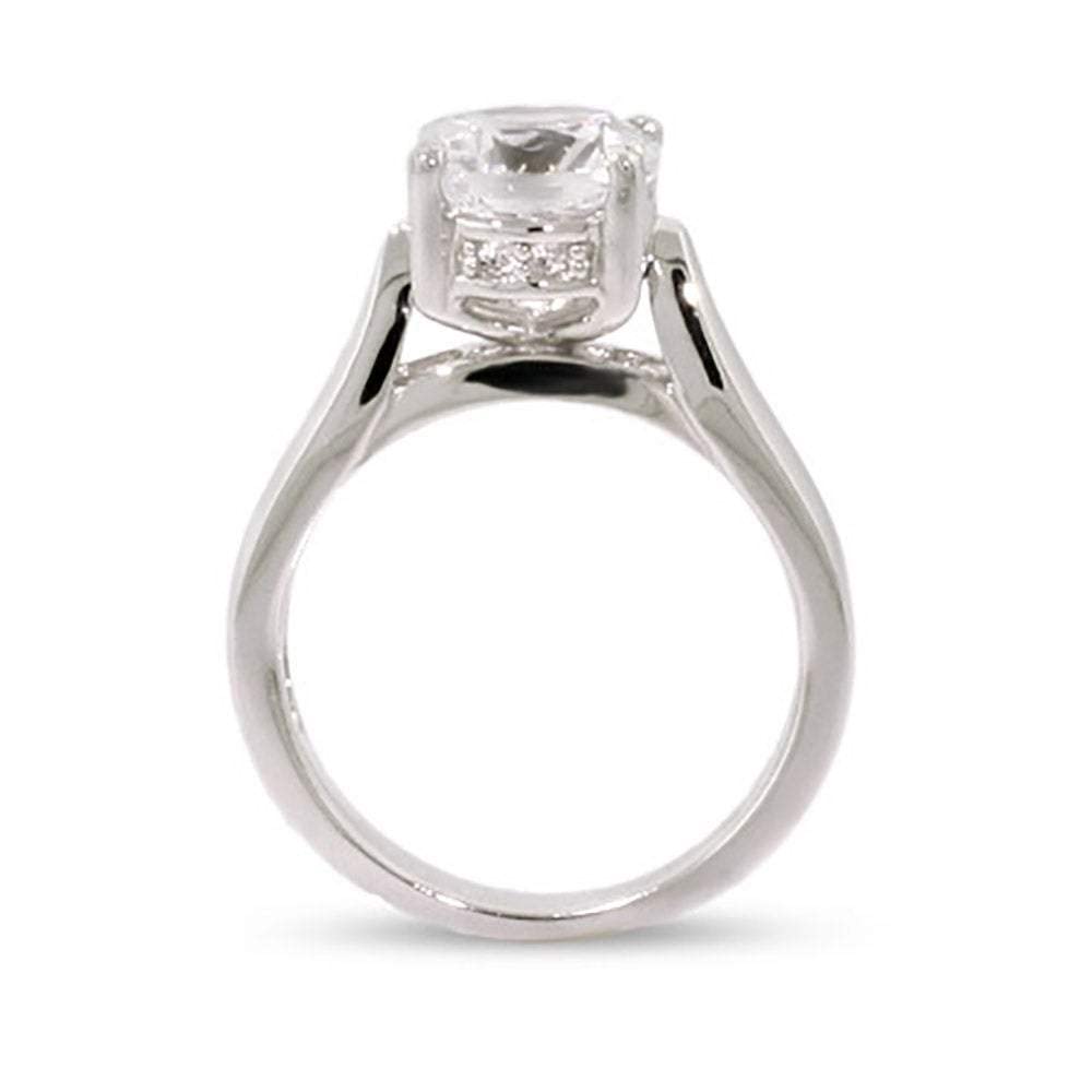 2 Carat CZ Sterling Silver Engagement Ring for Women - Perfect Gift for Mom, Anniversary, Wedding & Proposal | Elegant Jewelry for Special Occasions