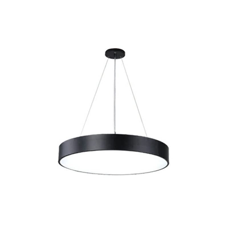 Modern White LED Acrylic Circle Pendant Light - 19.5 Inch Round Suspension Ceiling Lamp for Dining Room, Kitchen Island & Bedroom Lighting