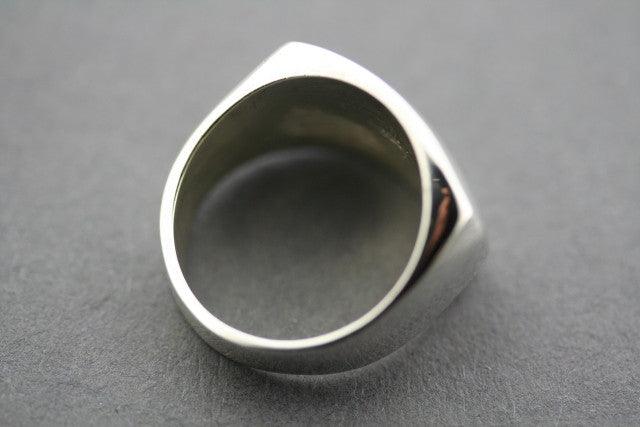 Sterling Silver Clean Flat Signet Ring for Men & Women - Minimalist Personalized Engraved Jewelry Gift for Wedding, Anniversary & Everyday Wear