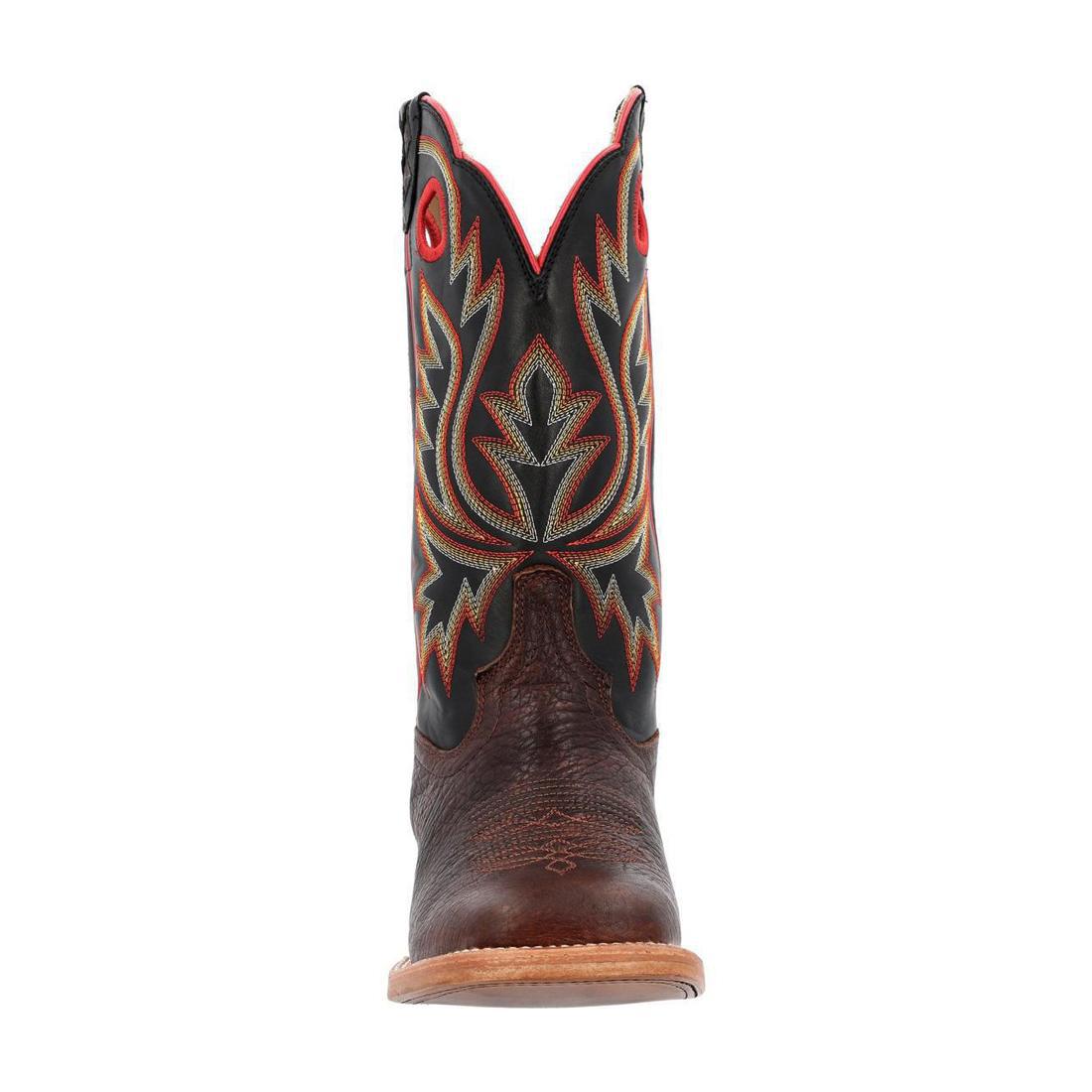 PRCA Collection Genuine Bullhide Western Boots for Men & Women - Chestnut & Brown Cowboy Boots - Durable & Comfortable for Rodeo, Ranch Work & Country Fashion
