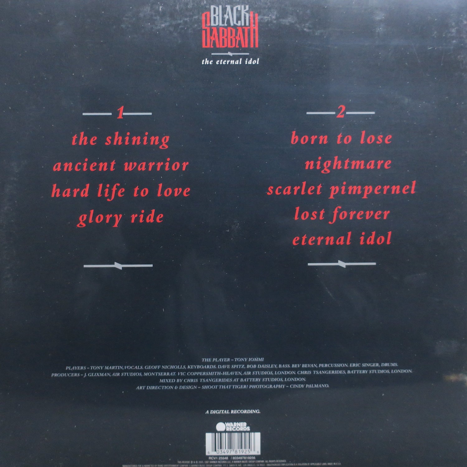 BLACK SABBATH 'Eternal Idol' Limited Edition RED LP Vinyl Record - RSD 2025 Exclusive | Perfect for Record Store Day Collectors & Classic Rock Fans