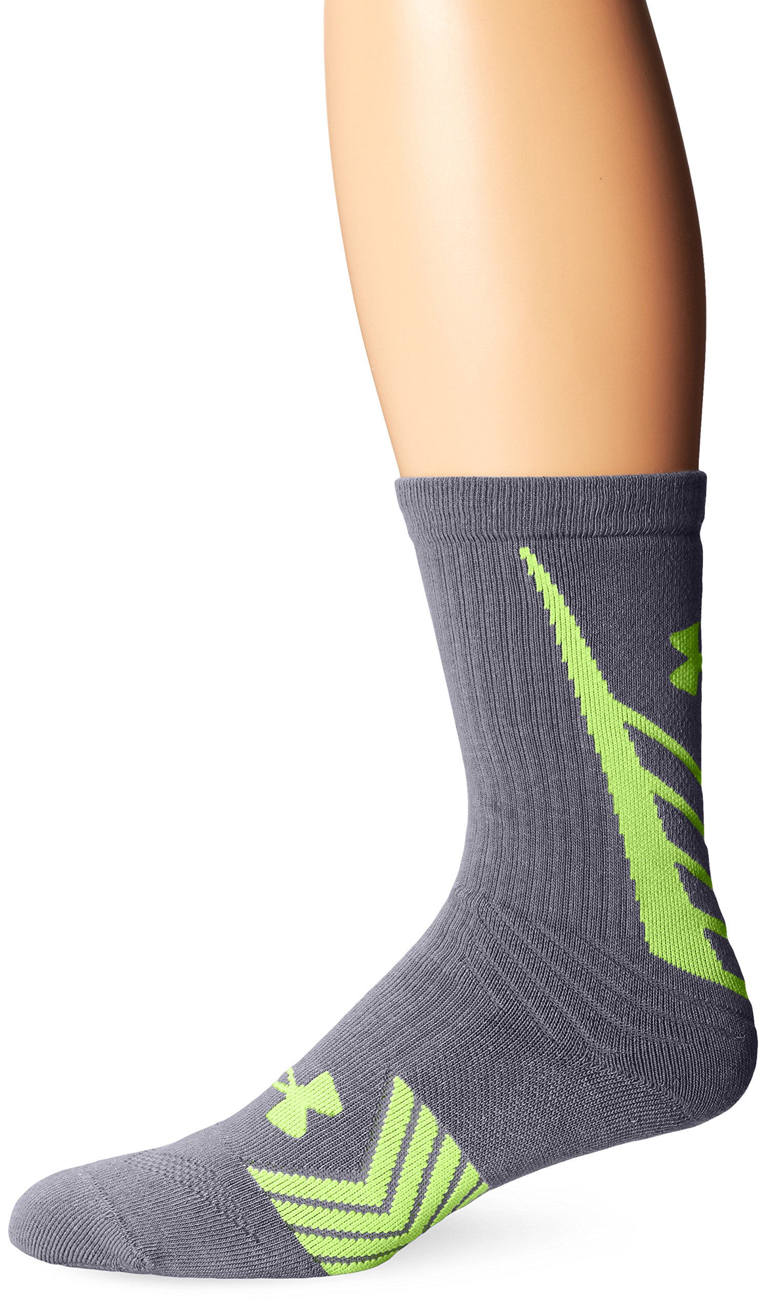 Under Armour Men's Undeniable All Sport Crew Socks - Moisture-Wicking Athletic Socks for Running, Basketball & Gym Workouts - 1 Pair Pack (Black/White)