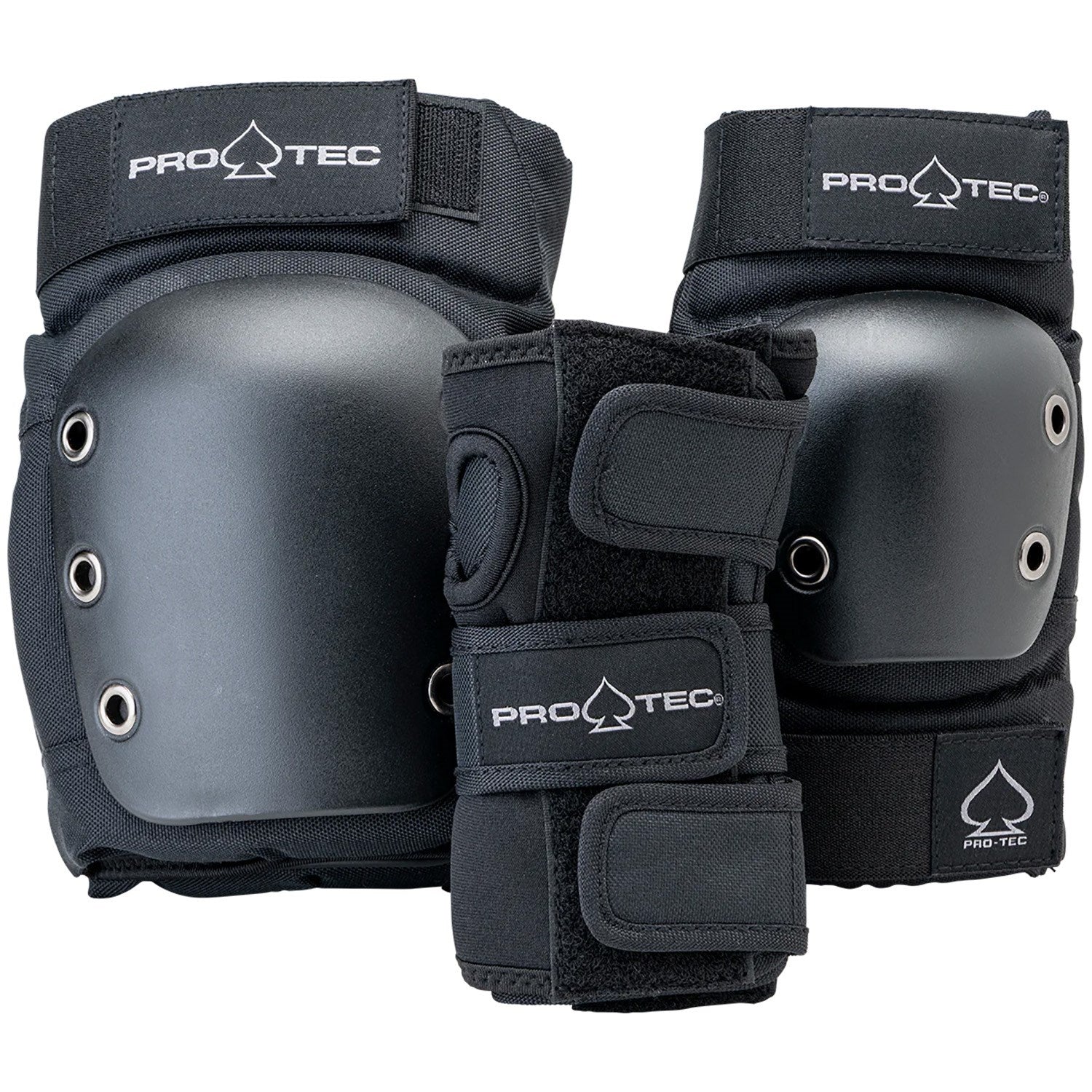 Protec Street Gear 3 Pack Open Back Skateboard Helmets for Kids & Adults - Black - Protective Gear for Skateboarding, Scooter & Roller Skating