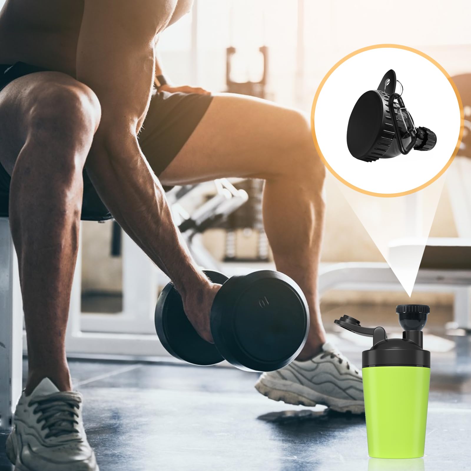 2 Pack Protein Powder Funnel - Portable 50ml Protein Powder Keychain Holder for Gym, Workout & Travel - Leakproof Protein Shaker Container for Fitness Enthusiasts & Athletes (Perfect for Pre/Post Workout Nutrition On-The-Go)